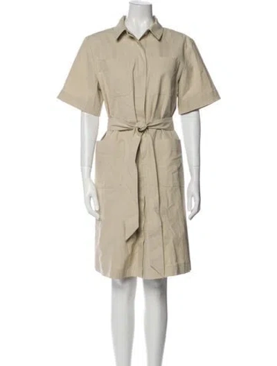 Pre-owned Iris & Ink Knee-length Dress In Gray