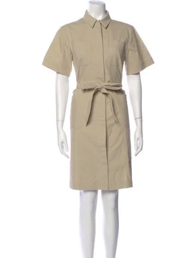 Pre-owned Iris & Ink Knee-length Dress In Neutral