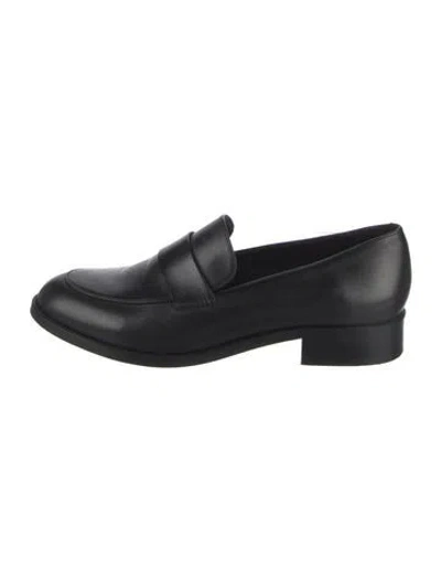 Pre-owned Iris & Ink Leather Loafers In Black