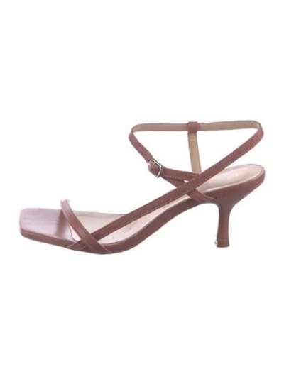 Pre-owned Iris & Ink Leather Sandals In Pink