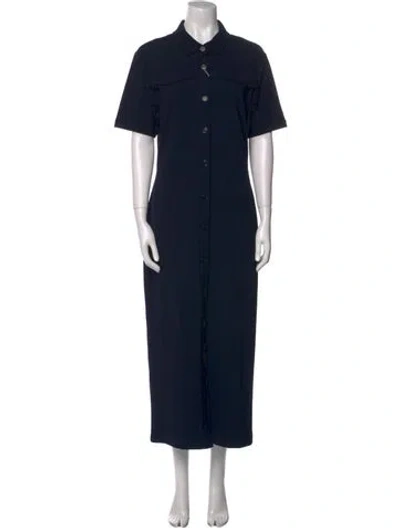 Pre-owned Iris & Ink Long Dress In Blue