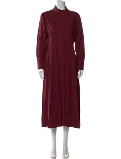 Pre-owned Iris & Ink Long Dress W/ Tags In Burgundy