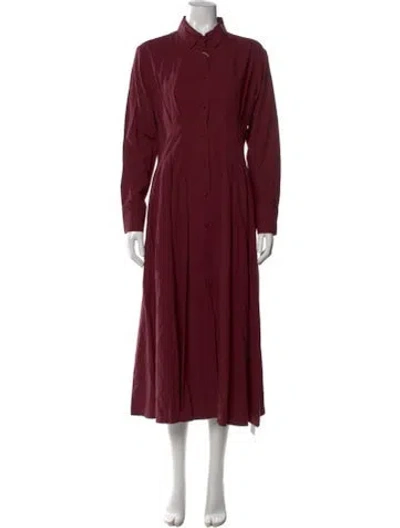 Pre-owned Iris & Ink Long Dress W/ Tags In Burgundy