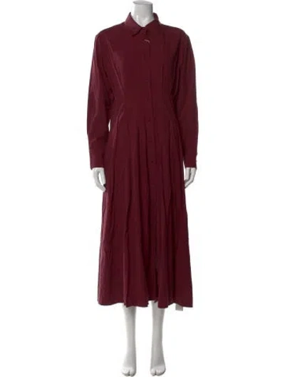 Pre-owned Iris & Ink Long Dress W/ Tags In Burgundy
