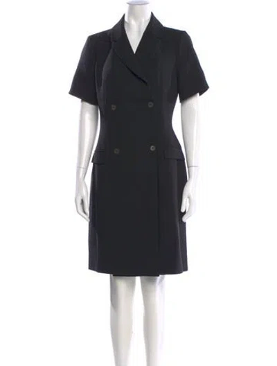 Pre-owned Iris & Ink Mini Dress In Black