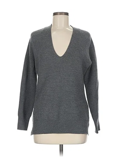 Pre-owned Iris & Ink Pullover Sweater In Gray