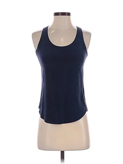 Pre-owned Iris & Ink Sleeveless Top Blue Halter Neckline Tops