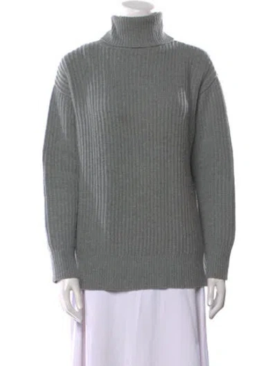 Pre-owned Iris & Ink Turtleneck Sweater In Gray