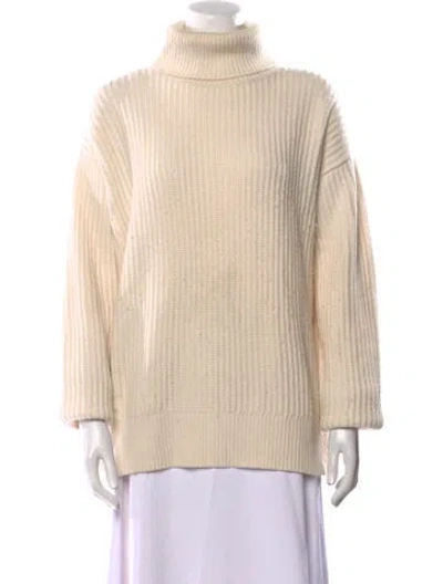 Pre-owned Iris & Ink Turtleneck Sweater In Neutral