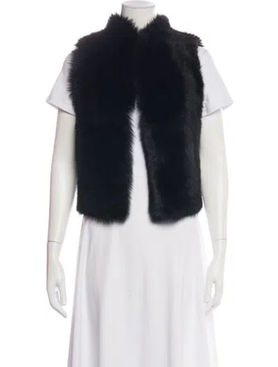 Pre-owned Iris & Ink Vest In Black