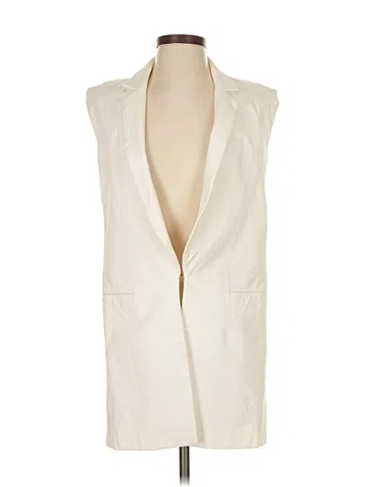 Pre-owned Iris & Ink Vest In Ivory