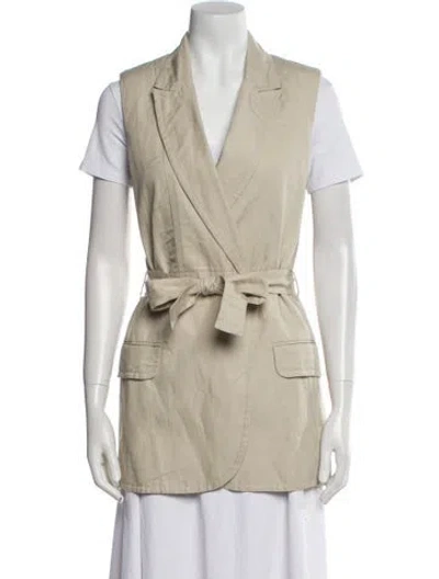 Pre-owned Iris & Ink Vest In Neutral