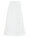 Iris & Ink Woman Midi Skirt White Size 0 Organic Cotton In White