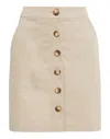Iris & Ink Brielle Organic Cotton-blend Twill Mini Skirt In Beige