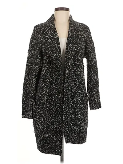 Pre-owned Iris & Ink Wool Cardigan Sweater In Black