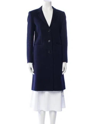 Pre-owned Iris & Ink Wool Coat In Blue