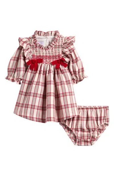 Iris & Ivy Babies'  Bow Smocked Plaid Dress & Bloomers Set In Multi