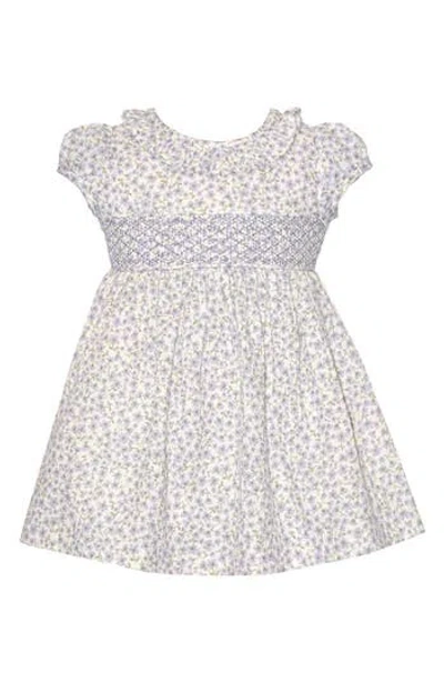 Iris & Ivy Babies'  Ditsy Smocked Dress In Gray