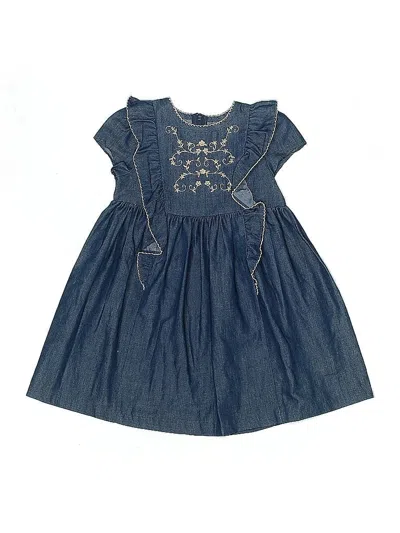 Pre-owned Iris & Ivy Kids' Dress In Blue