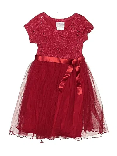 Pre-owned Iris & Ivy Kids' Dress In Burgundy
