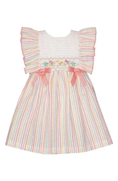 Iris & Ivy Babies'  Embroidered Birds Smocked Dress In Multi