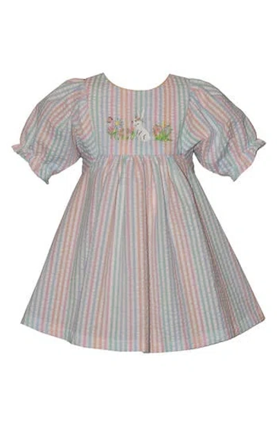 Iris & Ivy Babies'  Embroidered Bunny Seersucker Dress In Multi