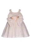IRIS & IVY FLORAL BOW PLEATED PARTY DRESS