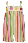 Iris & Ivy Fruit Crochet Romper In Multi