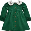 Iris & Ivy Holly Peter Pan Collar Dress In Green
