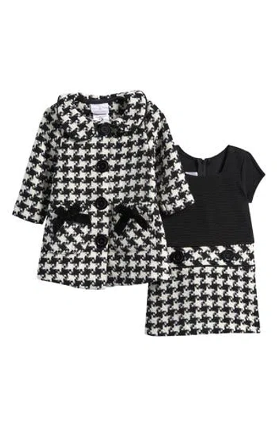 Iris & Ivy Babies'  Houndstooth Twofer Dress & Coat Set In Multi