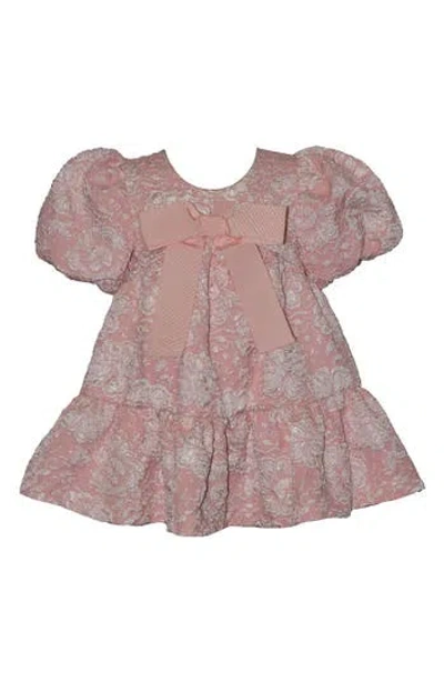 Iris & Ivy Babies'  Jacquard Bow Dress In Pink
