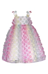 IRIS & IVY KIDS' 3D FLORAL TIERED DRESS