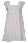 Iris & Ivy Kids' Boho Babydoll Party Dress In White