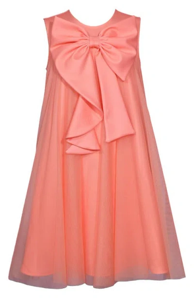 Iris & Ivy Kids' Cascade Bow Party Dress In Orange