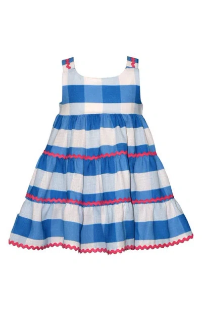 Iris & Ivy Kids' Check Sleeveless Dress In Blue