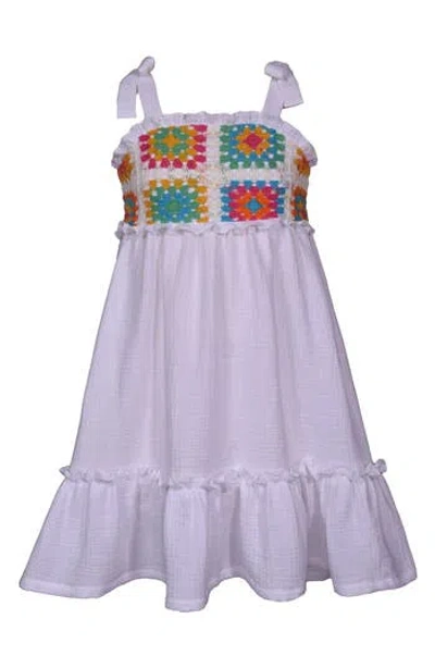 IRIS & IVY IRIS & IVY KIDS' EMBROIDERED TIERED SUNDRESS