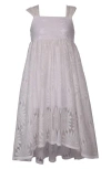 Iris & Ivy Kids' Floral Burnout Maxi Party Dress In Gray