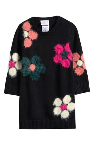 Iris & Ivy Kids' Flower Power Sweater Dress In Multi