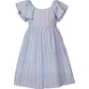 Iris & Ivy Kids' Flutter Sleeve Party Dress In Blue