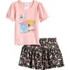 Iris & Ivy Kids' Fries & Milkshake Sequin T-shirt & Skirt Set In Pink