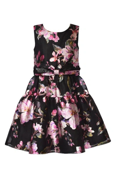 IRIS & IVY IRIS & IVY KIDS' METALLIC FLORAL BURNOUT PARTY DRESS