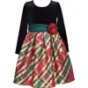 Iris & Ivy Kids' Plaid Fit & Flare Dress In Red