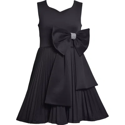 Iris & Ivy Kids' Pleated Scuba Party Dress In Blue