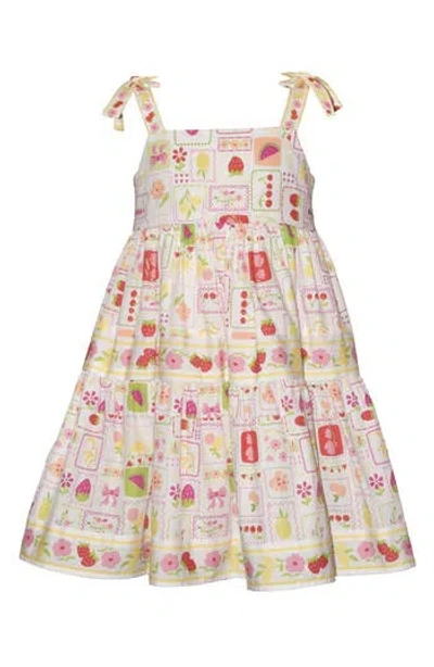 Iris & Ivy Kids' Postcard Dress In Multi