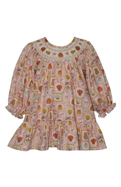 Iris & Ivy Babies'  Kids' Smocked Cotton Dress In Pink