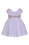 Iris & Ivy Kids' Triple Flutter Sleeve Smocked Dress In White