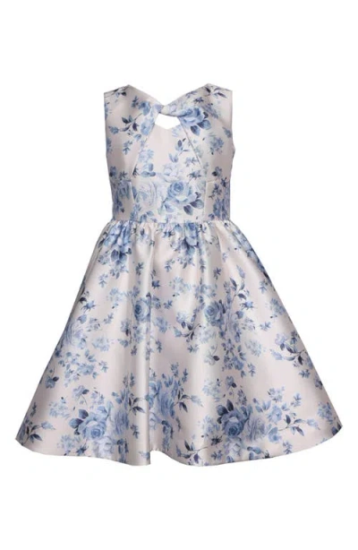 Iris & Ivy Kids' Twist Front Mikado Party Dress In Multi