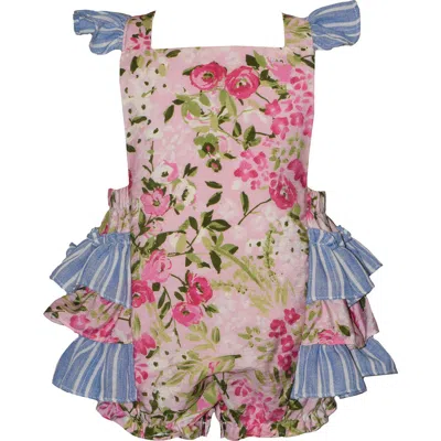 Iris & Ivy Mixed Print Ruffle Bubble Romper (baby) In Multi