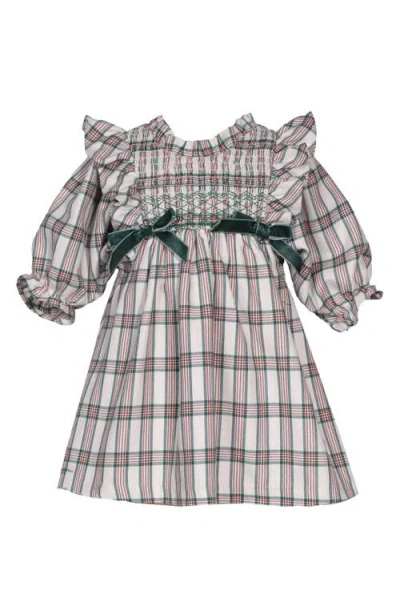 Iris & Ivy Babies'  Plaid Smocked Party Dress In Green