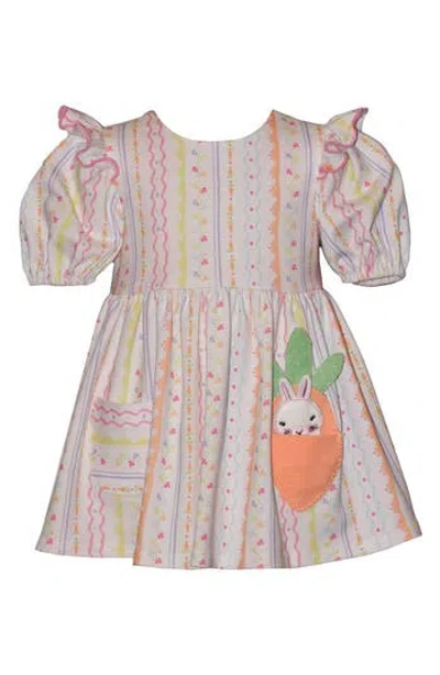 Iris & Ivy Babies'  Pocket Bunny Dress In Multi